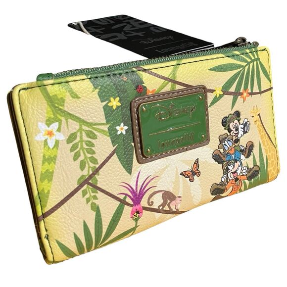 Loungefly Wallet Disney Mickey Safari Limited Edition Card Holder NWT RARE - Picture 1 of 10